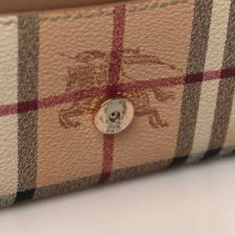 Burberry Wallet on Chain Haymarket Check Leather - Picture 2 of 4